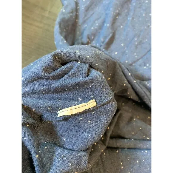 Mango Basic T Shirt‎ Mens XL Gray Crew Neck Cotton Speckled Starry Night - Picture 6 of 12